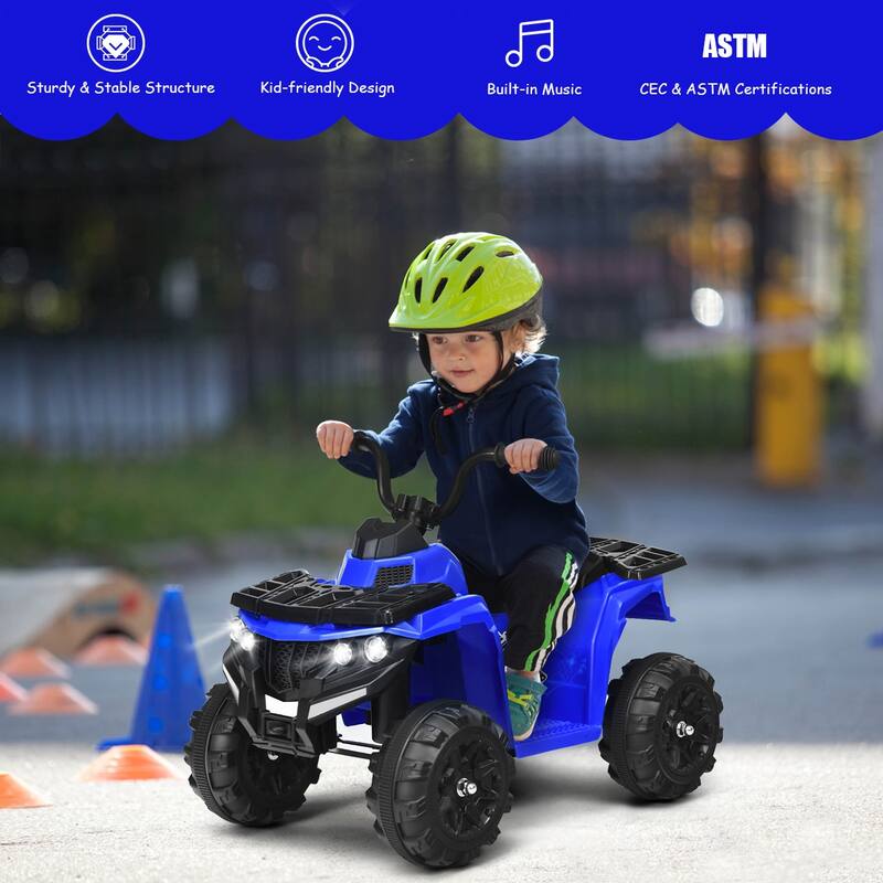 Gymax Kids Ride On Car 6V Battery Powered ATV w/4 Anti-skid Wheels