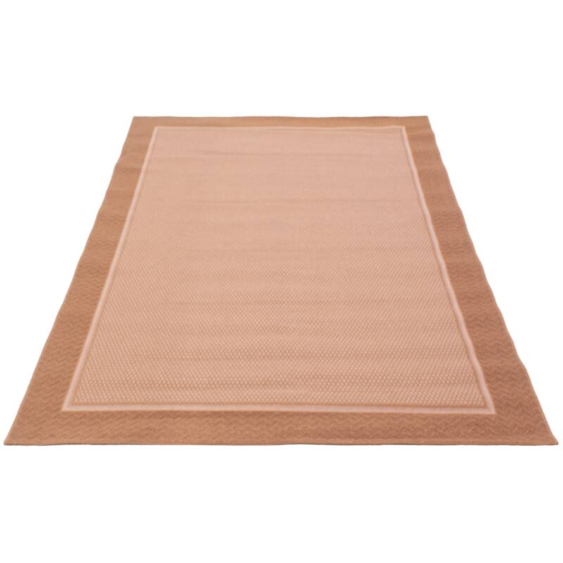 ECARPETGALLERY Machine Woven Lotus Mod Brown Polypropylene Rug - 6'7 x 9'4