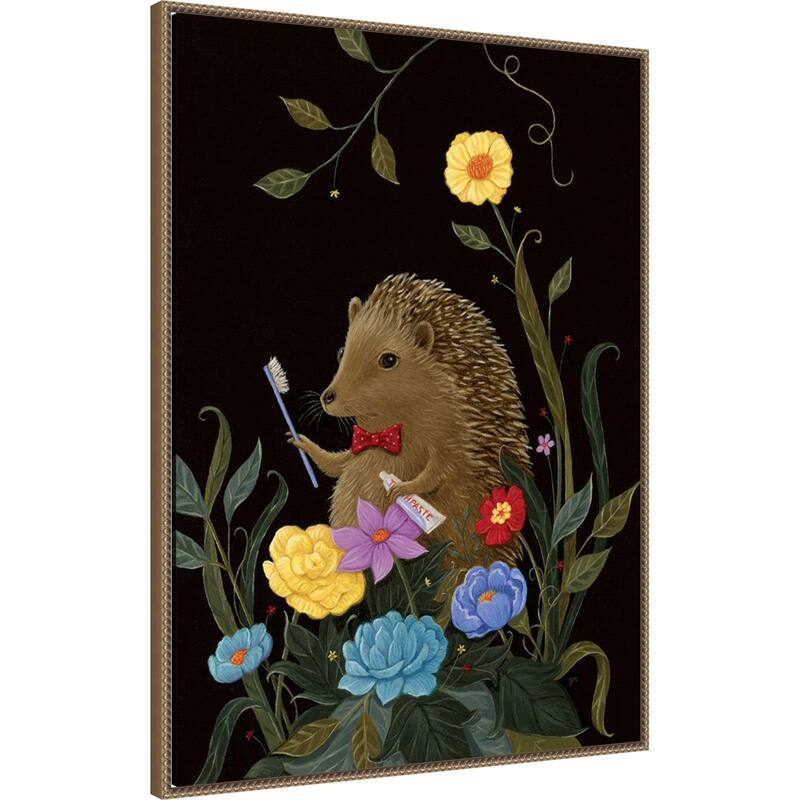 Beezys Teeth by Gina Matarazzo Framed Canvas Wall Art Print