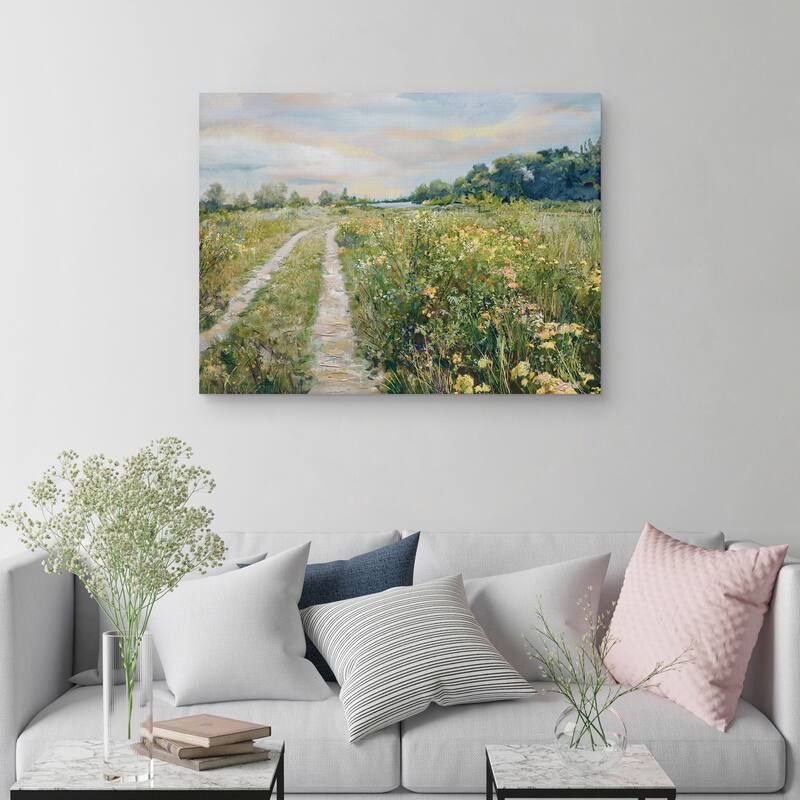 Meadow by the Lake by Studio Arts Canvas Art Print