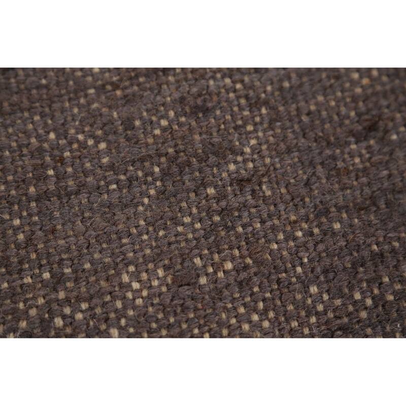 Hand Woven Oriental 100% Jute Carpet Southwestern Modern Greys & Charcoal Kilim Area Rug - 14' 0'' X 10' 7''