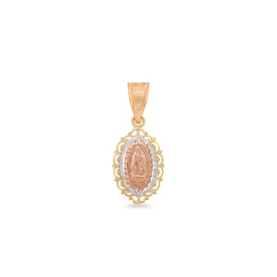 Roberto Martinez 14K Tri-Color Gold Our Lady of Guadalupe Pendant