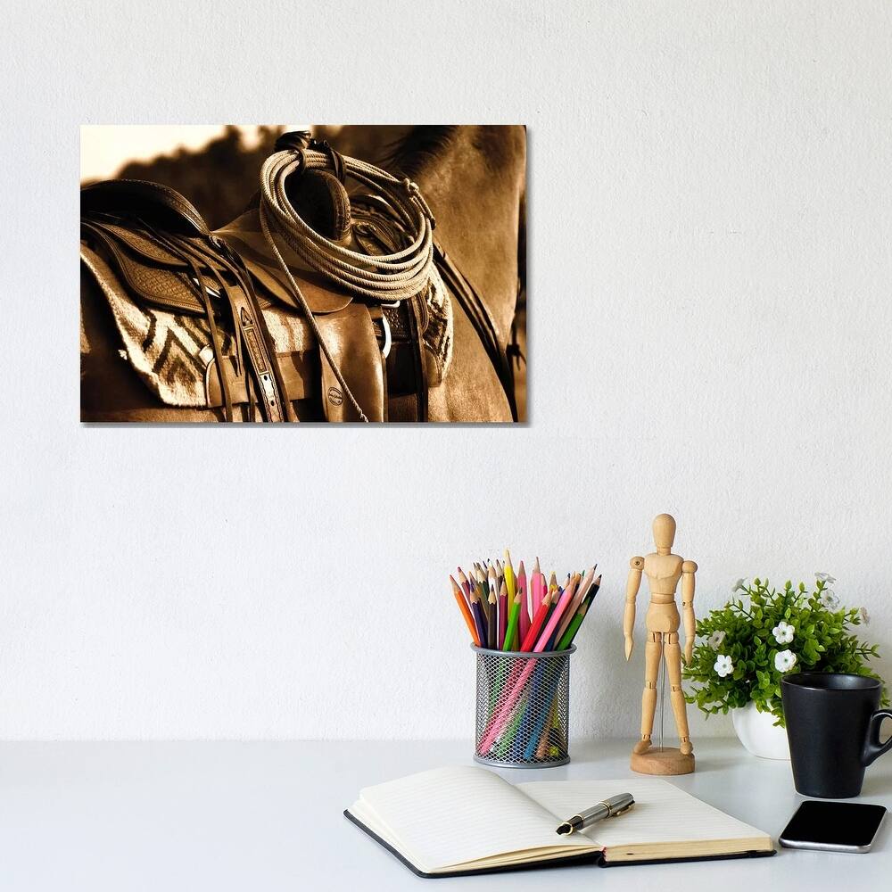 iCanvas "Western Saddle" by Rhonda Thompson Canvas Print