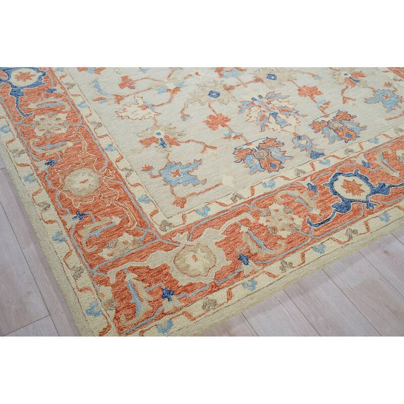 Exquisite Rugs Richmond Serapi Handmade Hand-tufted New Zealand Wool on Canvas Beige/Rust Area Rug
