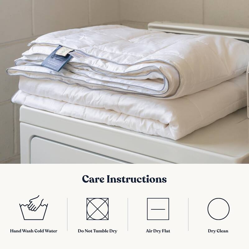 Delara Organic Merino Wool Duvet Insert - GOTS, Oeko-TEX & Woolmark Certified, 400TC Organic Cotton Shell, 200 GSM All-Season