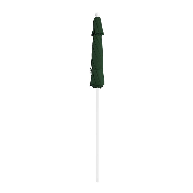 California Umbrella 75' Venture Series Patio Umbrella, White Aluminum Pole Fiberglass Ribs Push Lift Sunbrella