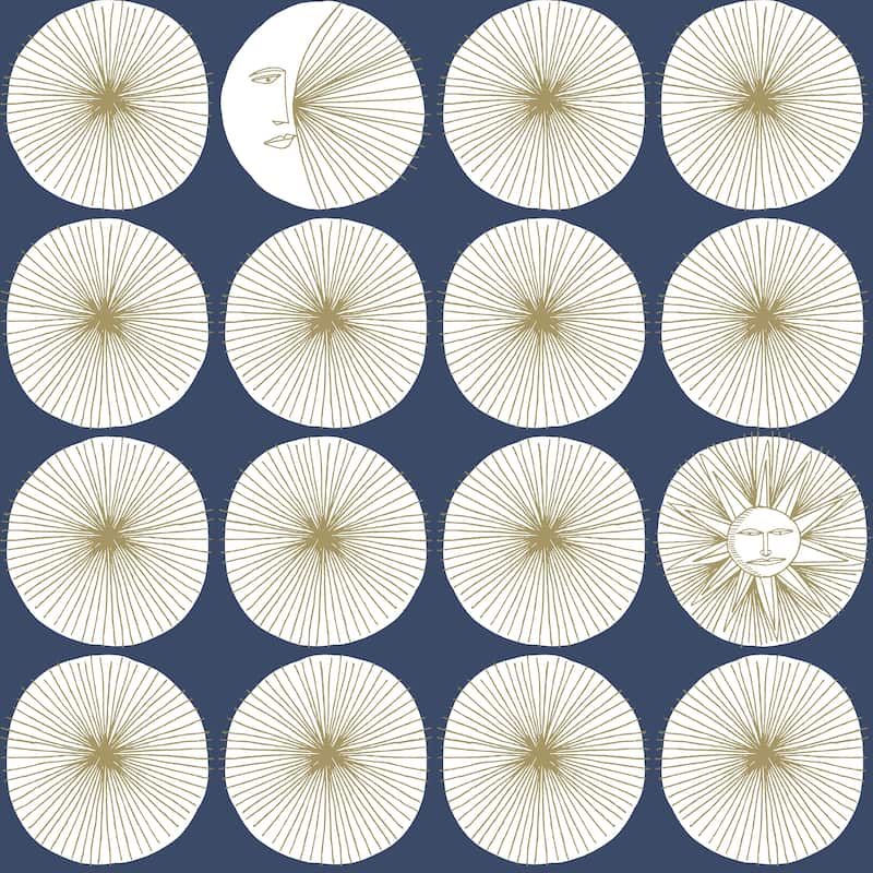 Irvine 20' L x 20.5" W Starburst Peel and Stick Wallpaper