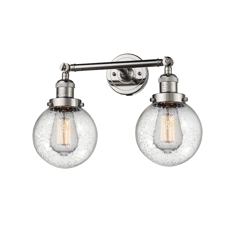Innovations Lighting Beacon 2 Light 17" Wide Bathroom Vanity Light - Polished Nickel / Seedy