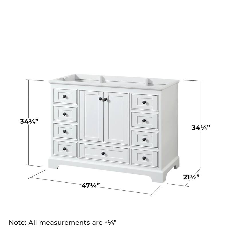 Wyndham Collection Deborah 47-1/4" Free Standing Single Wood Vanity
