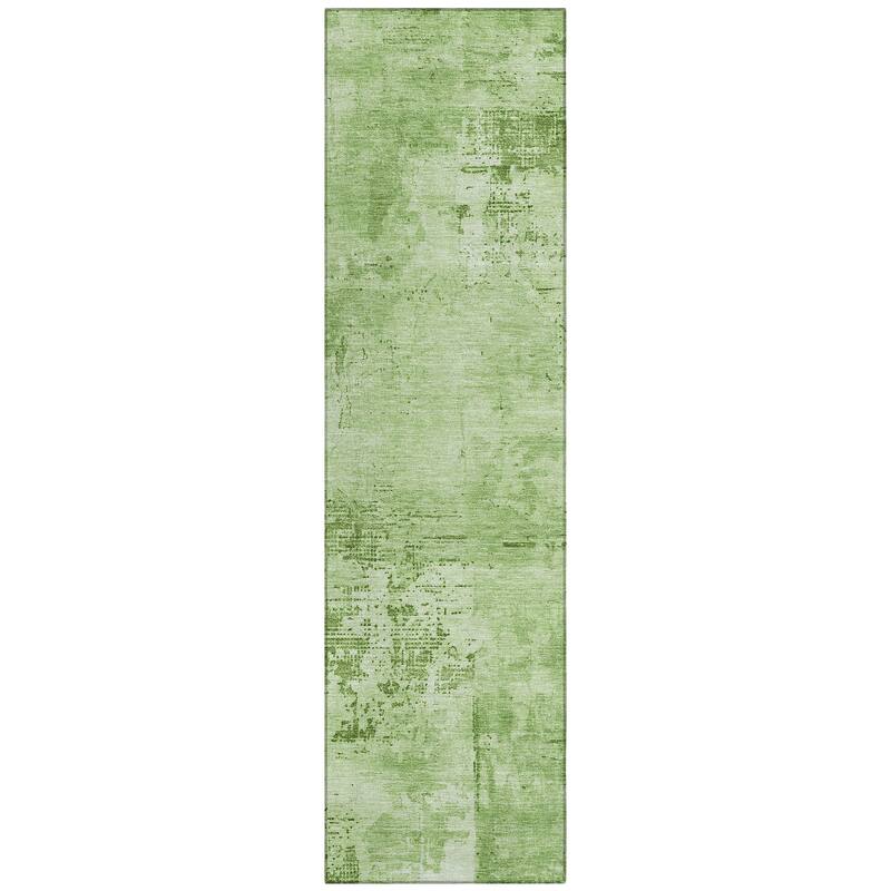 Machine Washable Indoor/ Outdoor Abstract Modern Chantille Rug