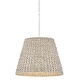 preview thumbnail 1 of 9, Hinkley Lighting 43224 Seabrook 24" Wide Pendant with Woven Seagrass Textured Plaster