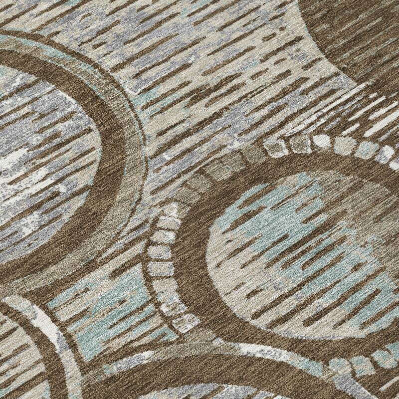 Machine Washable Indoor/ Outdoor Modern Grover Chantille Rug