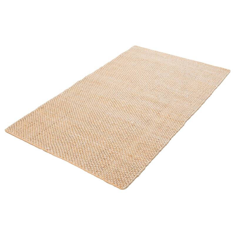 ECARPETGALLERY Flat-Weave Palas Denizli Light Khaki Jute Kilim - 5'0 x 8'3
