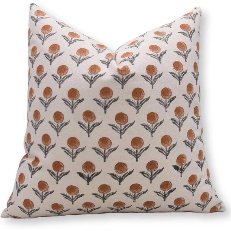 Fabdivine Cotton Bohemian Block print pillow Cover - Pillow Covers - 22" x 20"