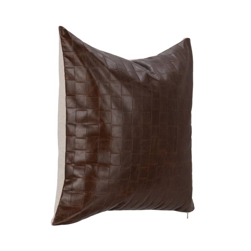 Villa by Classic Home Seston Genuine Leather Throw Pillow