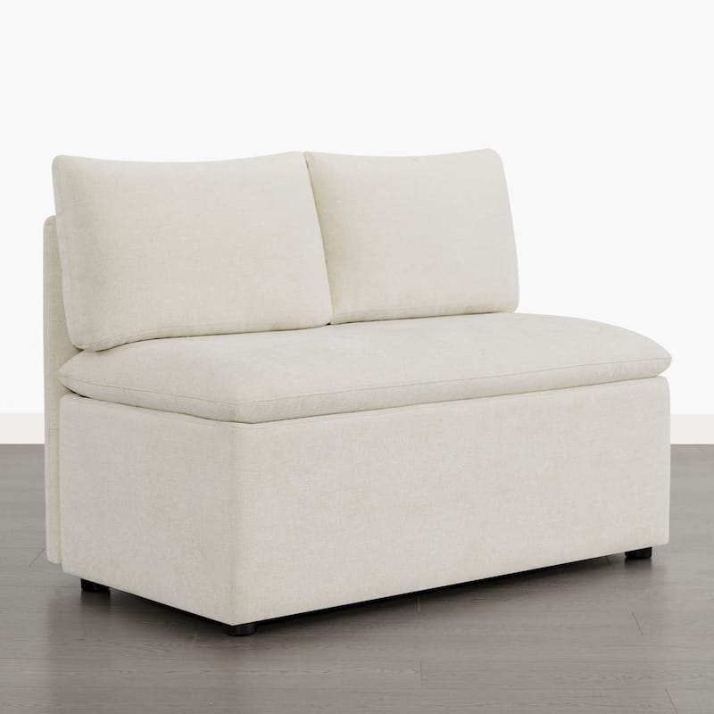 Spruce & Spring Modern 74" L-Shaped Dining Bench with Storage, Corner Breakfast Nook Banquette Bench