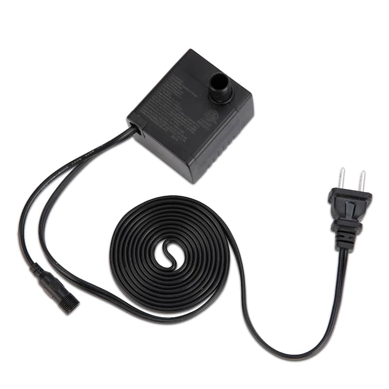 Glitzhome 39.25"H 9-Tiered Cascading Rock Polyresin Outdoor Fountain with Pump and LED Light