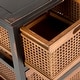 preview thumbnail 4 of 4, SAFAVIEH Jackson Black 4-drawer Wicker Basket Storage Unit