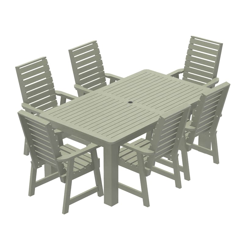 HIGHWOOD PROFESSIONAL 7- Piece Outdoor Dining Set 42x72 - Eucalyptus