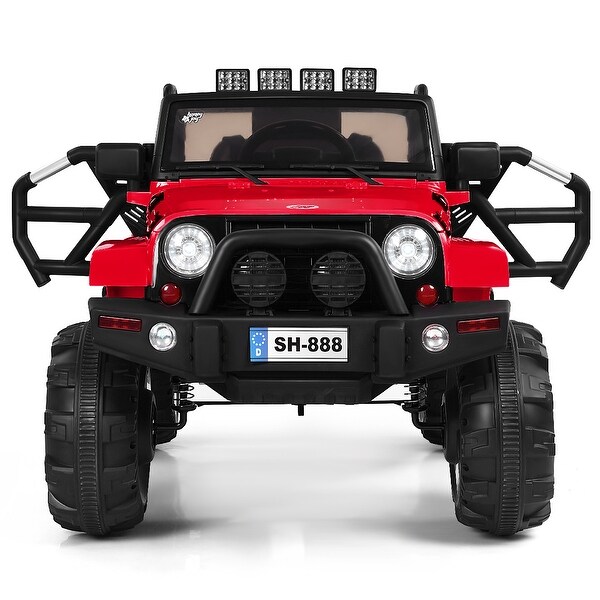 costway 12v kids electric bluetooth ride on car with remote control