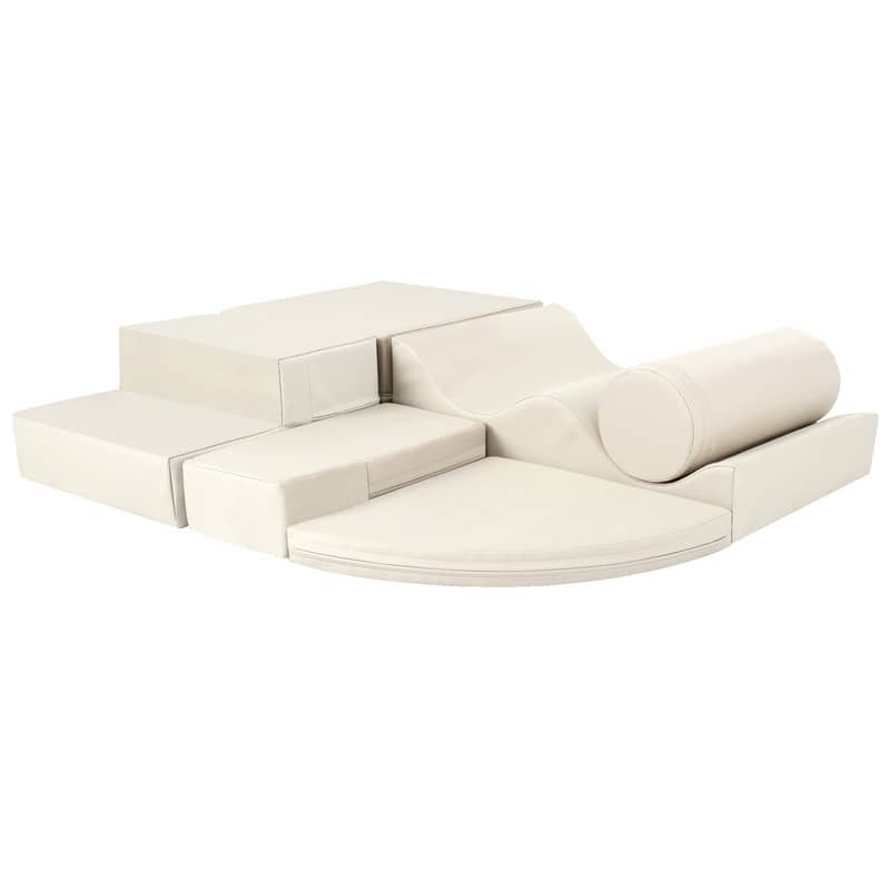 Soft Climb and Crawl Foam Playset 6 in 1, Kids Crawling and Climbing