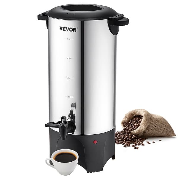 VEVOR Commercial Coffee Urn 50-110 Cup Stainless Steel Coffee Dispenser  Fast Brew - Bed Bath & Beyond - 37367040