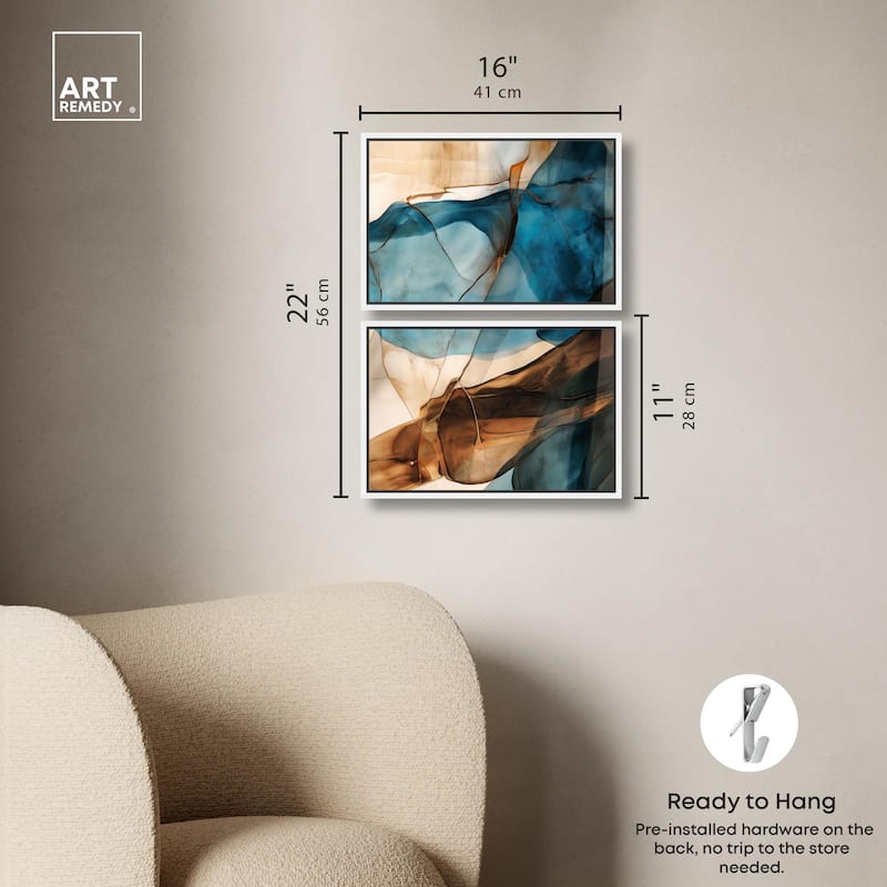 Glitch Aesthetic III Canvas Set of 2 by Art Remedy