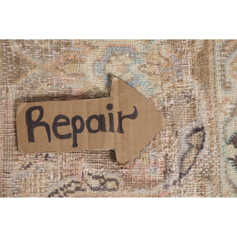 Hand Knotted Oriental 100% Wool Carpet Traditional Floral Oranges & Rust Mashad Area Rug - 12' 9'' X 9' 3''