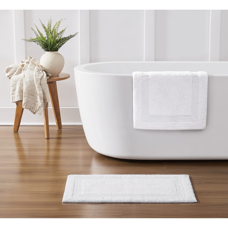 Royal Velvet Classic Cotton Bath Rug (Available in Multiple Sizes) - (2) 20x32 - White