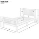 preview thumbnail 4 of 9, Pine Platform Bed for Durability, with Headboard and Footboard (Oak), Oak