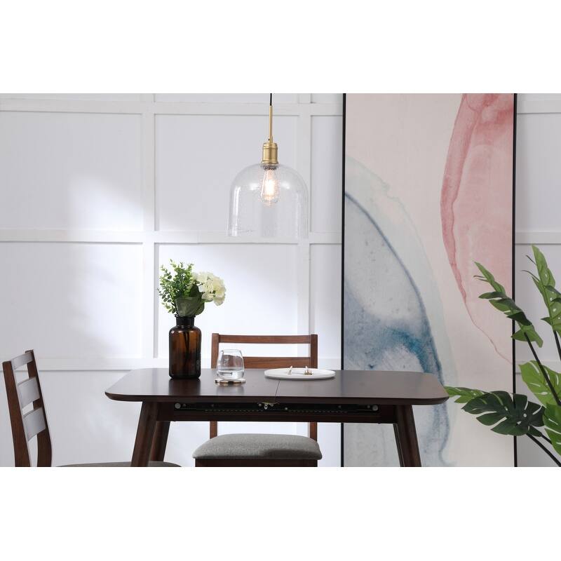 Candie 10-Inch 1-Light Clear Glass Pendant