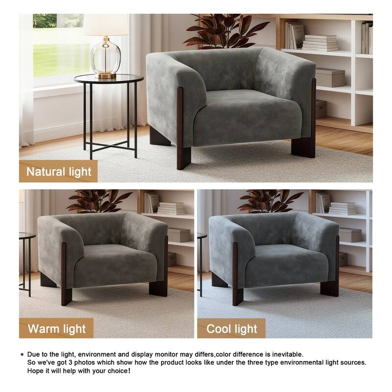 Modern Upholstered Arm Club Chair