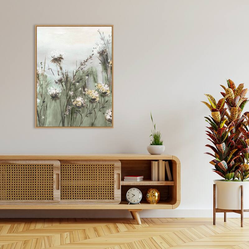 Wildflowers in a Gentle Breeze No. 1 by PI Studio Framed Canvas Wall Art Print