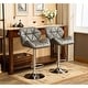 preview thumbnail 34 of 54, Roundhill Furniture Glasgow Height-adjustable Tufted Faux Leather Bar Stools (Set of 2)