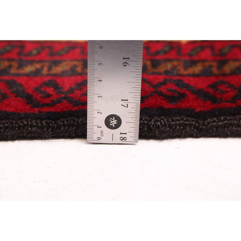 ECARPETGALLERY Hand-knotted Teimani Red Wool Rug - 3'7 x 6'7