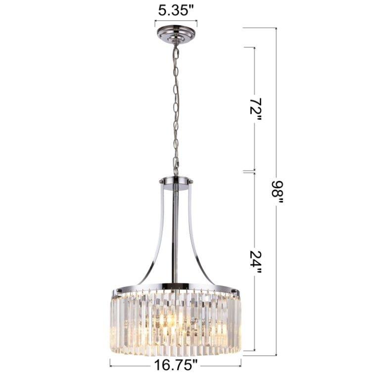 Catalina 3 Light Crystal Foyer Chandelier Pendant Light