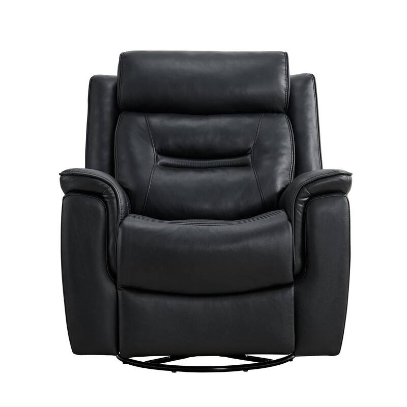Spruce & Spring Alexis Swivel Manual Recliner Faux Leather Glider Recliner