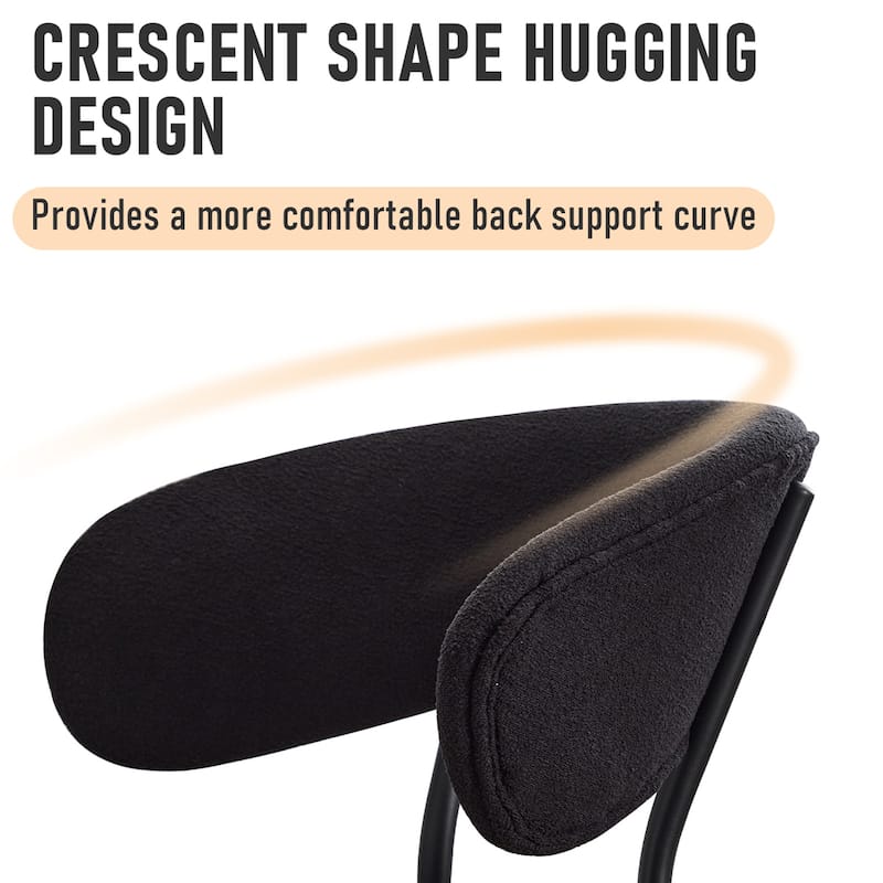 XINMICS Dining Chairs with Curved Backrest, Modern Fabric Upholstered Boucle Kitchen Dining Room Chairs Set of 2/4/6
