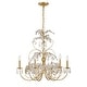 preview thumbnail 3 of 3, Sadie 6 Light Antique Gold Chandelier