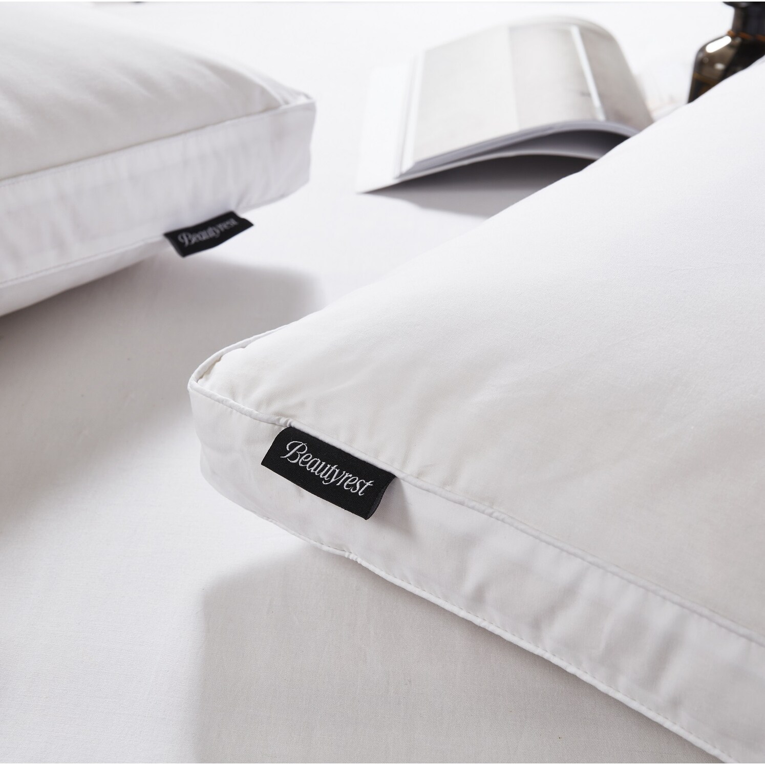 Beautyrest White Feather And Down Fiber Pillow Set of 2 Jumbo