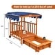 preview thumbnail 4 of 9, Costway Wooden Retractable Sandbox with Cover & Built-in Wheels Kids