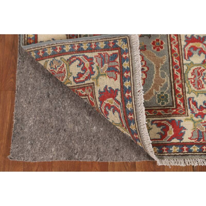 Grey Kazak Runner Rug Hand-Knotted Wool Carpet - 2'2" x 5'11"