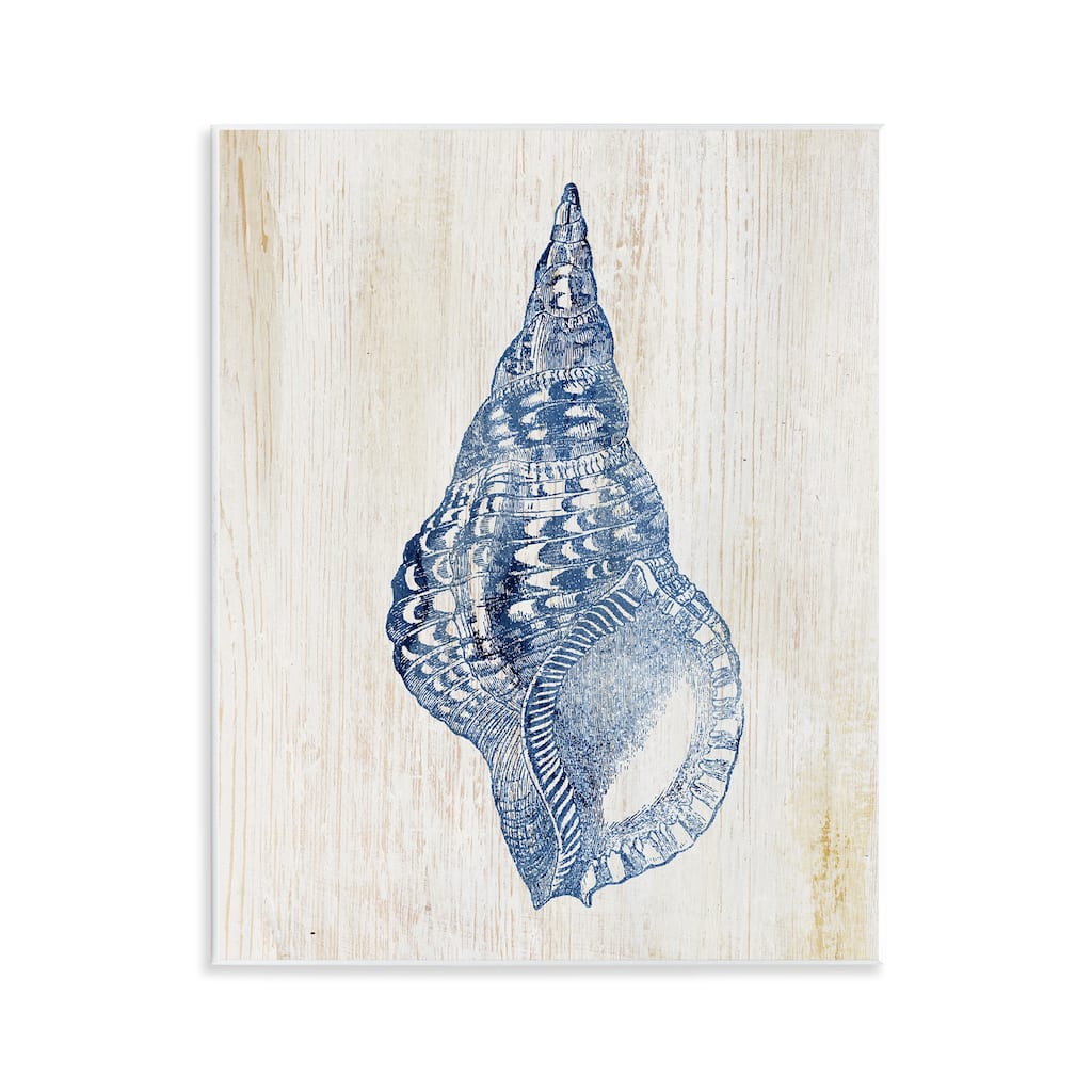 Stupell Tranquil Blue Shell Wall Plaque Art Design By Susan Arnot