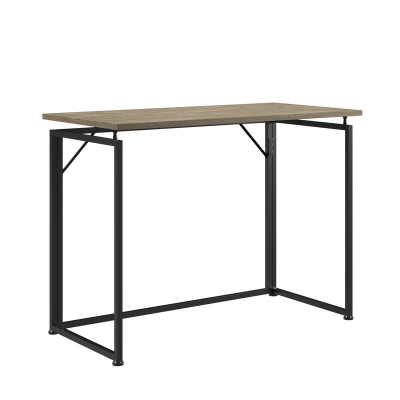 Space-Saving Folding Computer Desk - Convenient, Collapsible Design with Sturdy Steel Legs for Small Rooms