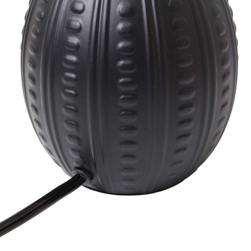 Mini Oval Table Lamp with Tapered Shade - 12.5" - Black