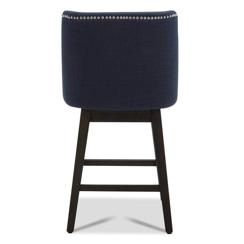 Spruce & Spring Olive Upholstered Counter Height Swivel Barstools-Single