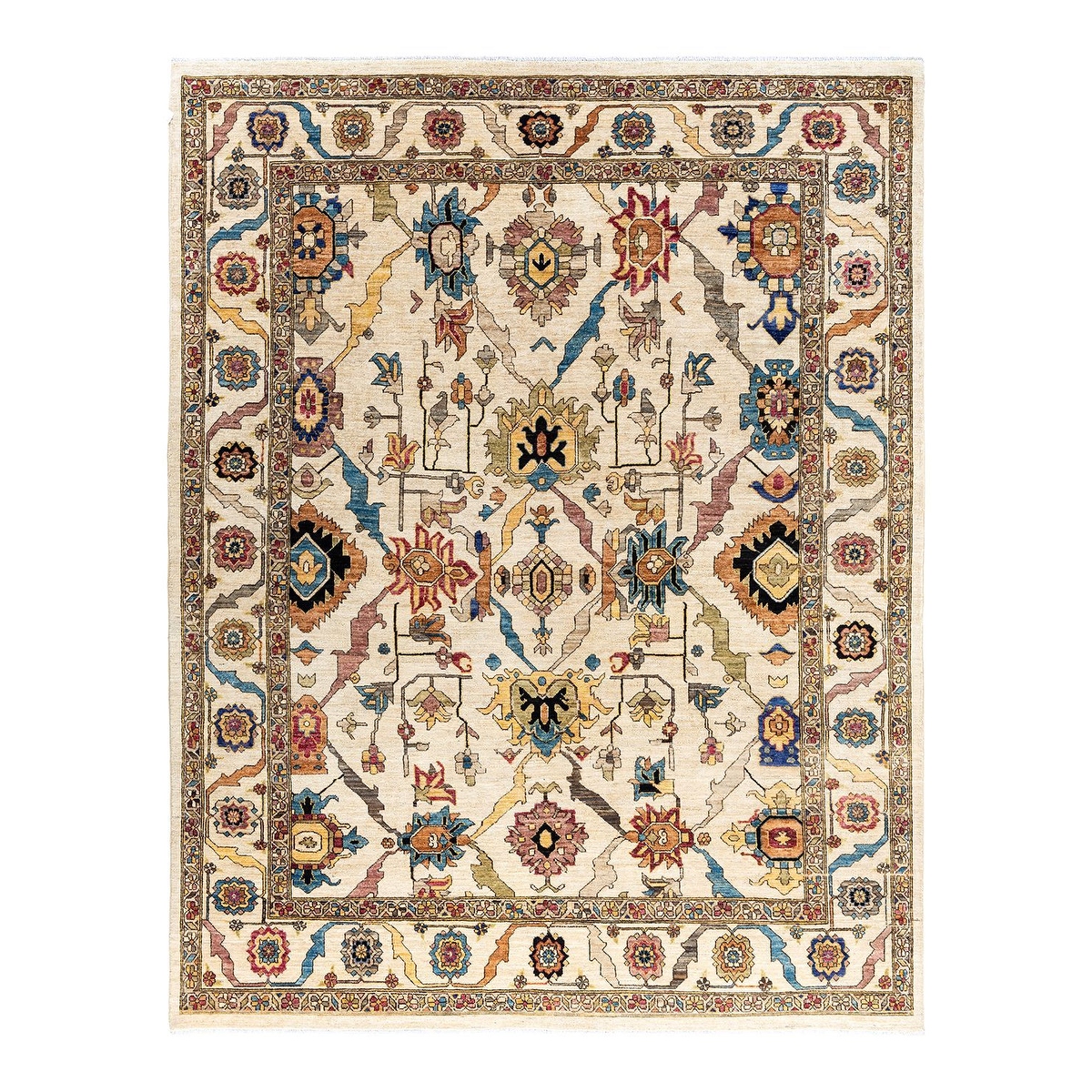 Serapi One-of-a-Kind Hand-Knotted Area Rug - Ivory, 8' 3" x 10' 5" - 8' 3" x 10' 5"