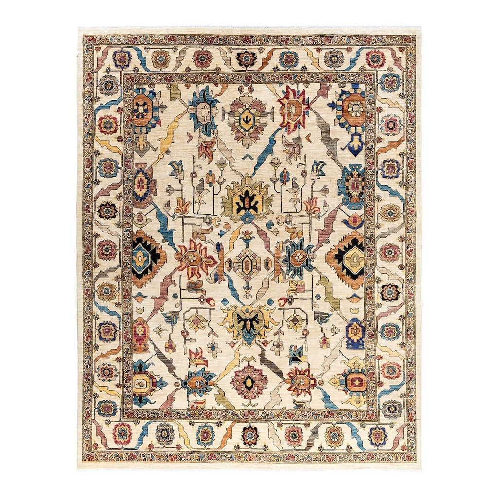 Serapi One-of-a-Kind Hand-Knotted Area Rug - Ivory, 8' 3" x 10' 5" - 8' 3" x 10' 5"