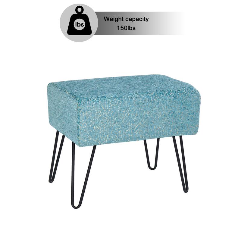 Jacquard Chenille Ottoman
