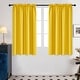 preview thumbnail 15 of 85, Deconovo Solid Rod Pocket Curtain Panel Pair, Set of 4 Panels 42x45 Inch - Mellow Yellow